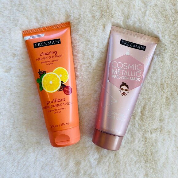 2/$18🌴 Freeman Peel-Off Masks Bundle; Clearing Sweet Tea/Lemon & Cosmic Metallic - Picture 1 of 7